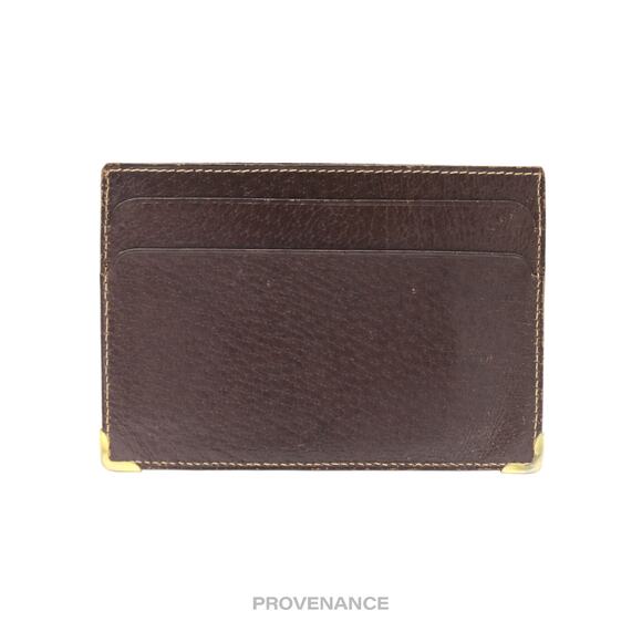 🔴 Gucci Cardholder Wallet - Vintage Logo Brown Leather - Picture 2 of 6
